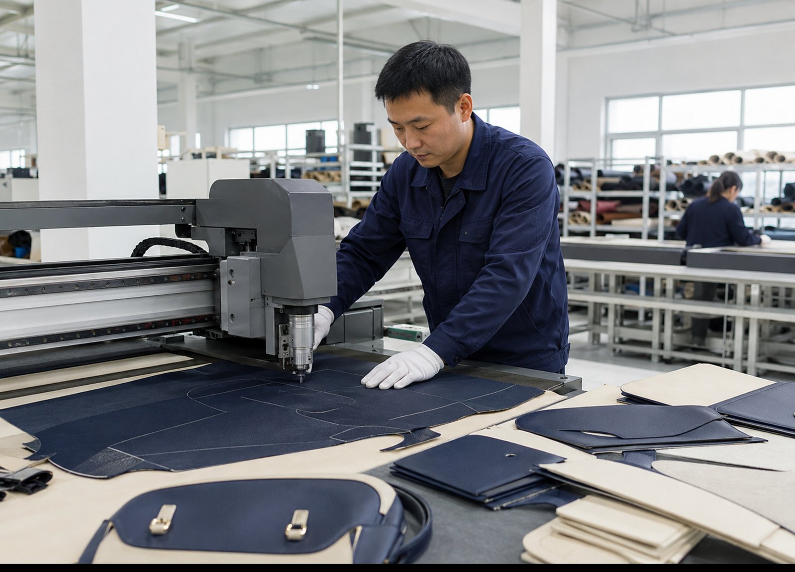 Precision cutting · Leather & woven panels