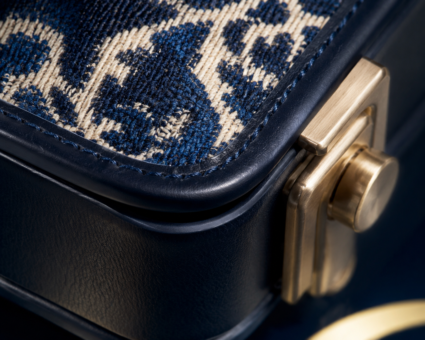 Luxury bag craftsmanship detail